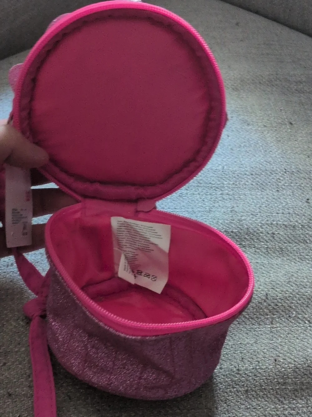 Pink Glitter Cupcake Crossbody Bag